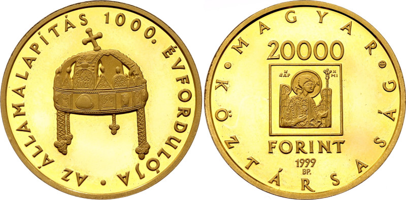 Hungary 20000 Forint 1999 BP

KM# 742, Schön# 242, N# 44158; Gold (.986) 6.98 ...