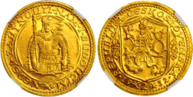 Czechoslovakia 2 Dukat 1932 NGC MS65

KM# 9, Fr# 1, N# 19975; Gold (.986) 6.98 g.; Trade Coinage; Mintage: 5496 pcs.