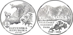 Slovakia 500 Korun 1999 NGC PF69 Ultra Cameo Top Pop

KM# 47, N# 45023; Silver, Proof; 50th Anniversary - Tatra National Park; Mintage: 1400 pcs.