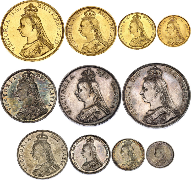 Great Britain 40th Jubilee 1887 Gold and Silver Coins Set

Gold (.917) and Sil...