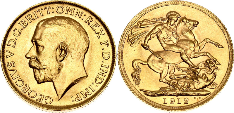 Great Britain Sovereign 1912

KM# 820, N# 11463; Gold (.917) 7.99 g, 22 mm.; G...