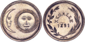 Ceylon Kegalle Agricultural Show Silver Medal 1891

Silver 16.83 g, 35 mm; Obv: Sun and moon / Rev: KEGALLE 1891 within open wreath of tea and wheat...