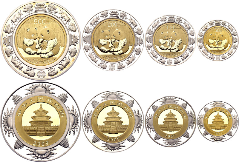 China Republic Panda Lunar Gold Set 2009

N# 314770, 314771, 163936, 109518; G...