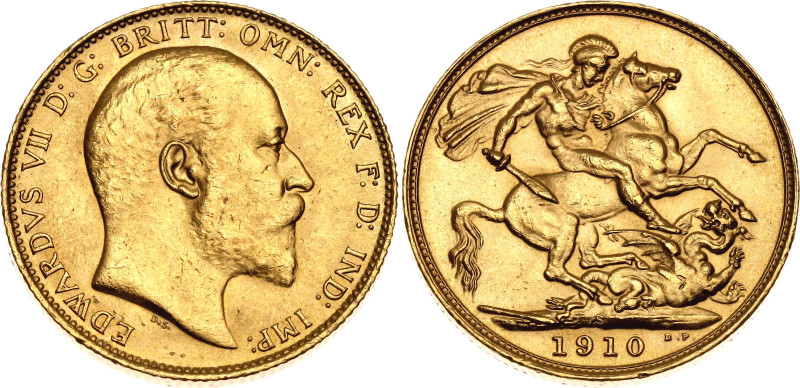 Australia Sovereign 1910 S

KM# 15, N# 14963; Gold (.917) 7.99 g, 22 mm.; Edwa...