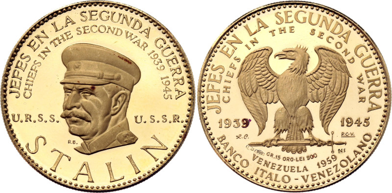 Venezuela Gold Medal "Chiefs in the Second World War - Stalin" 1959

Gold (.90...