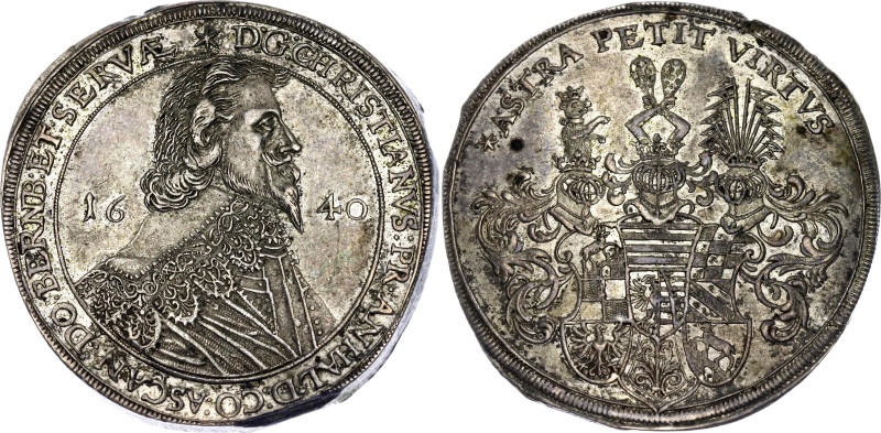 German States Anhalt-Bernburg Reichstaler 1640

Dav. 6007; Silver; Christian I...