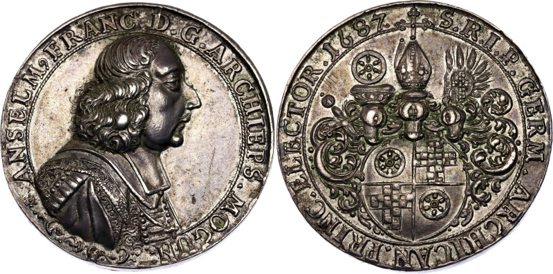 German States Mainz Erzbistum Doppelter Reichstaler 1687

Dav. 5568; Pr. Alex....