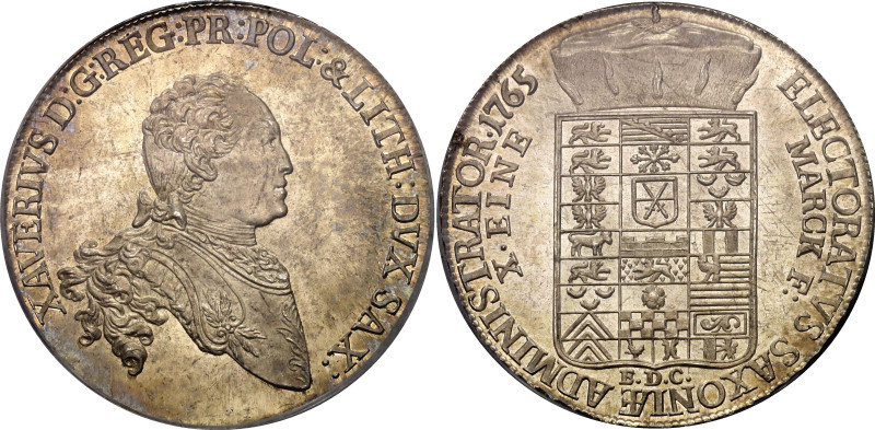 German States Saxony-Albertine Taler 1765 EDC PCGS MS66+

Dav# 2678, Schnee# 1...