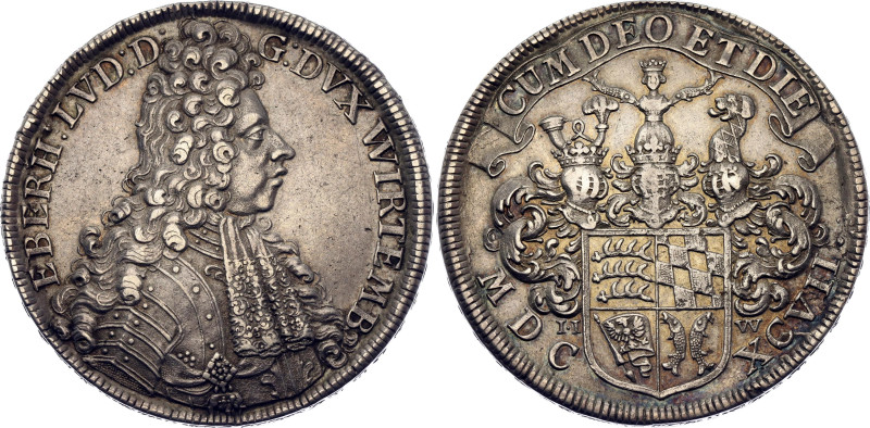 German States Wurttemberg Taler 1697

Dav# 7884, Ebner# 89; Silver 29.93 g; Eb...