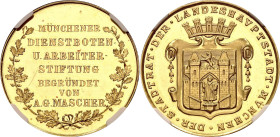 Germany - Empire Bavaria Gold Medal "Foundation A. G. Mascher" 19th Century NGC PF62 CAMEO

Hauser# 330; Gold 14.01 g, Proof