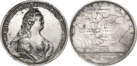 Russia Commemorative Medal "Journey of Catherine II to Crimea" 1787

Diakov# 205.1; Silver 100.90 g, 64.5 mm; By Timofey Ivanov; Obv: Crowned and dr...