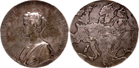 Russia Silver Medal "Centennial of the Life Guard Uhlan of her Imperial Majesty, Sovereign Empress Alexandra Feodorovna Regiment" 1903 (ND) R3 Specime...