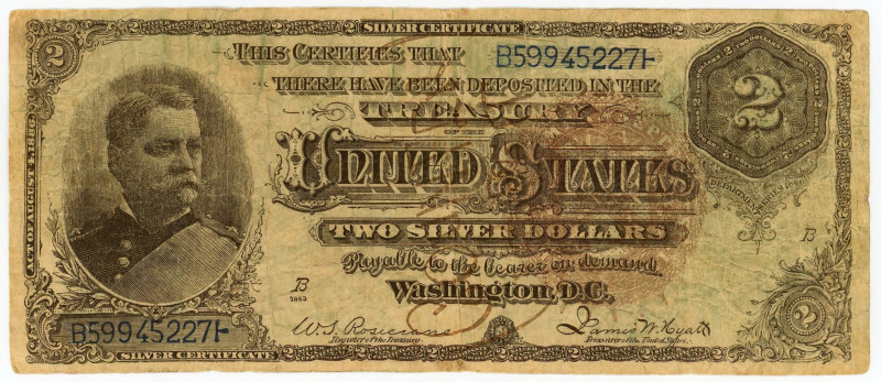 United States 2 Dollars 1886 Silver Certificate

Fr. 242; F