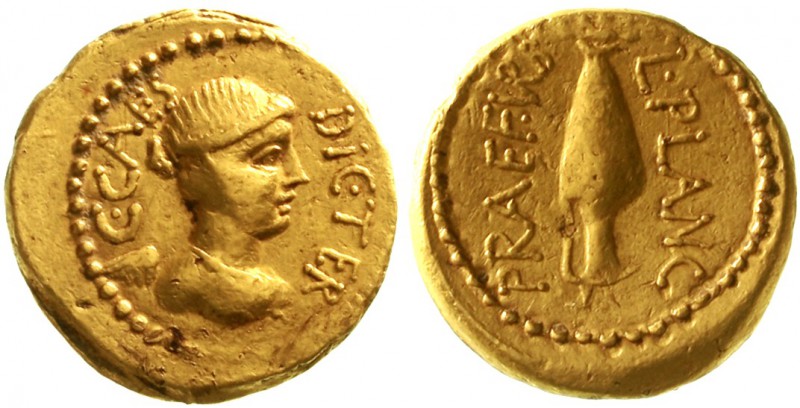 Römische Goldmünzen Imperatorische Prägungen Gaius Julius Caesar, Diktator 46-44...