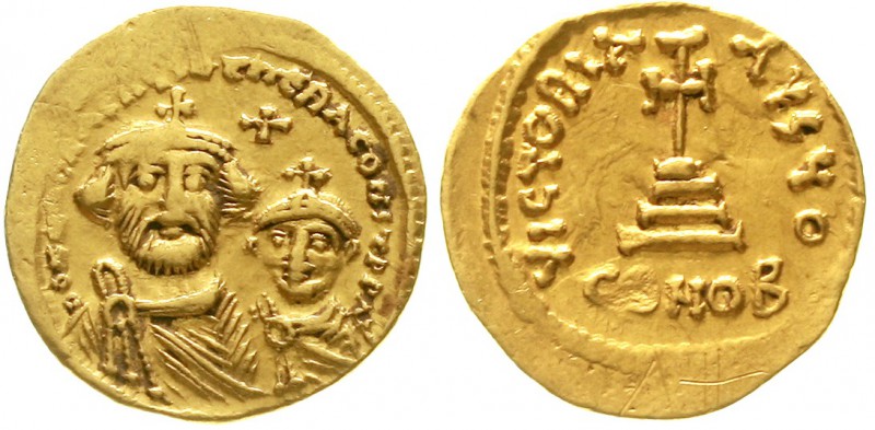 Byzantinische Goldmünzen Kaiserreich Heraclius, 610-641
Solidus 638/639 Constan...