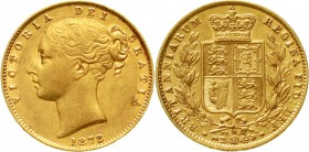 Ausländische Goldmünzen und -medaillen Australien Victoria, 1837-1901
Sovereign 1872 M, Melbourne. 7,98 g. 917/1000.
vorzüglich/Stempelglanz, winz. ...