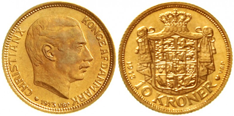 Ausländische Goldmünzen und -medaillen Dänemark Christian X., 1912-1947
10 Kron...