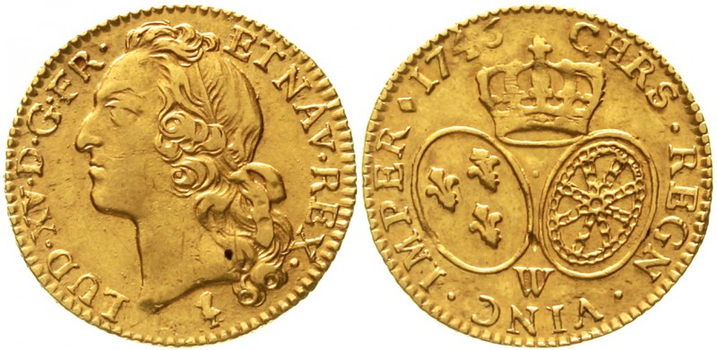 Ausländische Goldmünzen und -medaillen Frankreich Ludwig XV., 1715-1774
Louis d...