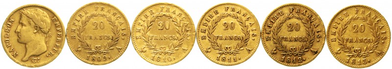 Ausländische Goldmünzen und -medaillen Frankreich Napoleon I., 1804-1814/15
6 v...