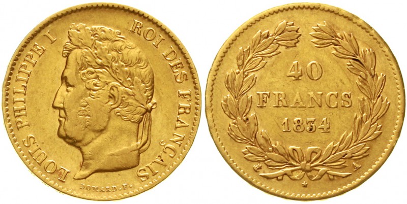 Ausländische Goldmünzen und -medaillen Frankreich Louis Philippe I., 1830-1848
...
