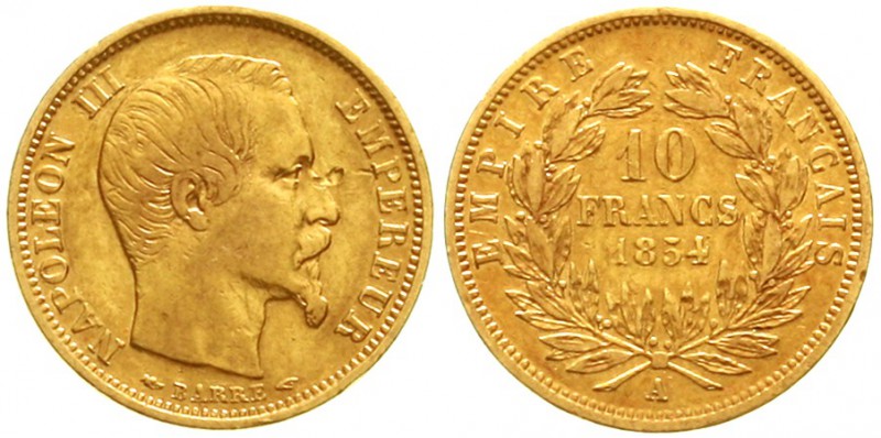 Ausländische Goldmünzen und -medaillen Frankreich Napoleon III., 1852-1870
10 F...