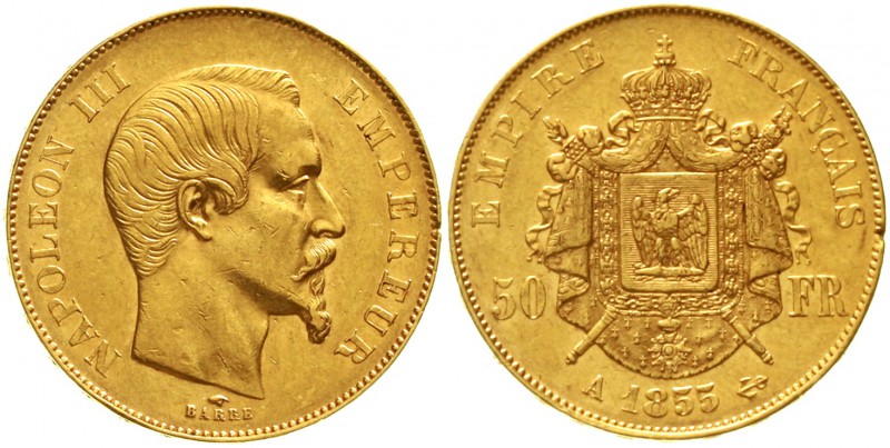 Ausländische Goldmünzen und -medaillen Frankreich Napoleon III., 1852-1870
50 F...