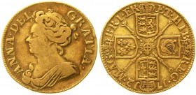 Ausländische Goldmünzen und -medaillen Grossbritannien Anne, 1702-1714
Guinea 1712. 8,18 g.
sehr schön, selten