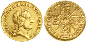 Ausländische Goldmünzen und -medaillen Grossbritannien George I., 1714-1727
1/4 Guinea 1718, London. 2,08 g.
gutes vorzüglich