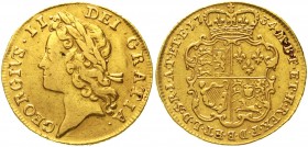 Ausländische Goldmünzen und -medaillen Grossbritannien George II., 1727-1760
Guinea 1734. 8,34 g.
sehr schön
