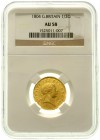 Ausländische Goldmünzen und -medaillen Grossbritannien George III., 1760-1820
1/2 Guinea 1804. Fifth Laur. head. Im NGC-Blister mit Grading AU 58