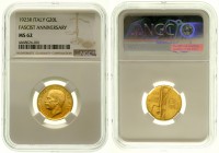 Ausländische Goldmünzen und -medaillen Italien- Königreich Vittorio Emanuele III., 1900-1945
20 Lire 1923 R. Liktorenbündel. 6,45 g. 900/1000. Im NGC...