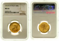 Ausländische Goldmünzen und -medaillen Italien- Königreich Vittorio Emanuele III., 1900-1945
100 Lire 1931 Jahr IX. Italia am Bug einer Galeere. 8,8 ...