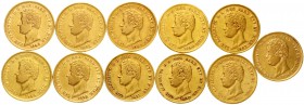 Ausländische Goldmünzen und -medaillen Italien-Sardinien Carl Albert, 1831-1849
11 verschiedene 20 Lire: 1831, 1832, 1835, 1836, 1838, 1840, 1841, 18...