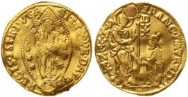 Ausländische Goldmünzen und -medaillen Italien-Venedig Francesco Loredano, 1752-1762
Zecchine o.J. 3,38 g.
sehr schön, gewellt, gestopftes Loch