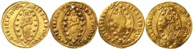 Ausländische Goldmünzen und -medaillen Italien-Venedig Ludovico Manin, 1789-1797
4 X Zecchino o.J. Zusammen 13,71 g.
meist sehr schön, alle mit Loch...