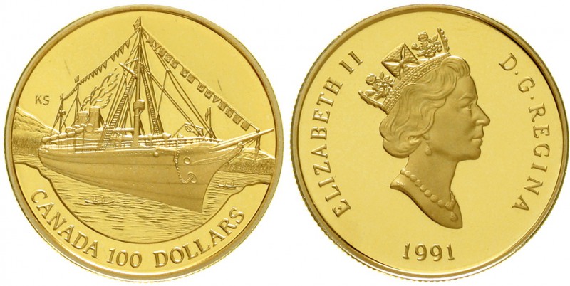 Ausländische Goldmünzen und -medaillen Kanada Britisch, seit 1763
100 Dollars 1...