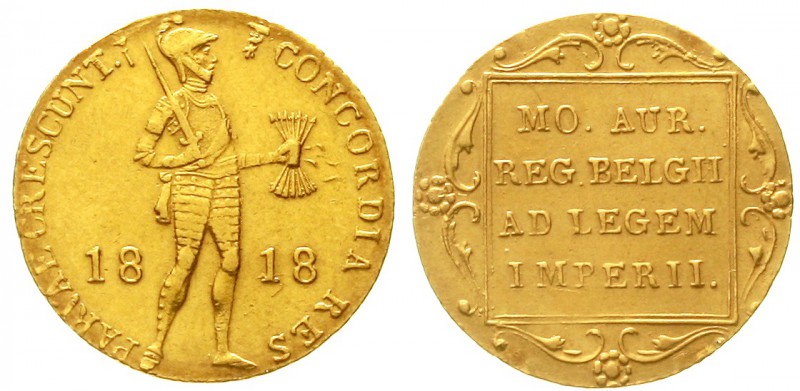 Ausländische Goldmünzen und -medaillen Niederlande Willem I., 1815-1840
Dukat 1...