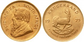 Ausländische Goldmünzen und -medaillen Südafrika Republik, seit 1962
Krügerrand (1 Unze Feingold) 1975. prägefrisch