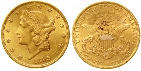 Ausländische Goldmünzen und -medaillen Vereinigte Staaten von Amerika Unabhängigkeit, seit 1776
20 Dollars 1895, Philadelphia. Coroned Head. 33,44 g....