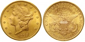 Ausländische Goldmünzen und -medaillen Vereinigte Staaten von Amerika Unabhängigkeit, seit 1776
20 Dollars 1899, San Francisco. Coroned Head. 33,44 g...