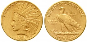 Ausländische Goldmünzen und -medaillen Vereinigte Staaten von Amerika Unabhängigkeit, seit 1776
10 Dollars 1915 S, San Francisco. Indian Head. 16,72 ...