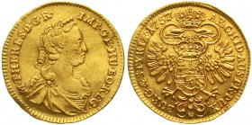 Gold der Habsburger Erblande und Österreichs Haus Habsburg Maria Theresia, 1740-1780
Dukat 1757 Graz. 3,46 g.
Uns ist kein weiteres Vorkommen in den...