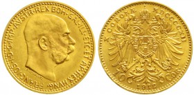 Gold der Habsburger Erblande und Österreichs Haus Habsburg Franz Joseph I., 1848-1916
10 Kronen 1912. Offizielle Neuprägung. 3,39 g. 900/1000.
präge...
