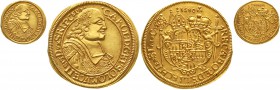Gold der Habsburger Erblande und Österreichs Olmütz Karl II. von Liechtenstein, 1664-1694
Doppeldukat 1680, Kremsier. Büste mit reich verzierten geis...