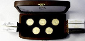 Gold der Habsburger Erblande und Österreichs Österreich 2. Republik, seit 1945
Sammelschatulle mit 5 versch. 100 Euro "Die Kronen Österreichs" 2008 b...