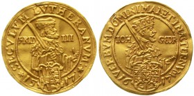 Altdeutsche Goldmünzen und -medaillen Sachsen-Albertinische Linie Johann Georg I., 1615-1656
Doppelter Dukat auf das Reformationsjubiläum 1617, Dresd...
