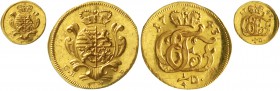 Altdeutsche Goldmünzen und -medaillen Sachsen-Coburg-Saalfeld Christian Ernst 1729-1745
1/4 Dukat 1743 Saalfeld. Münzmeister Georg Hieronymus Eberhar...