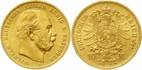 Reichsgoldmünzen Preußen Wilhelm I., 1861-1888
10 Mark 1872 A. fast Stempelglanz