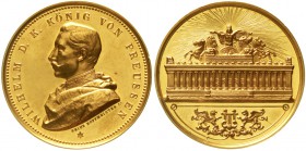 Orden und Ehrenzeichen aus Gold Deutschland Preußen Wilhelm II. 1888-1918
Staatspreismedaille zu 10 Dukaten o.J. für Kunst (Stempel der Vs. von Heinz...