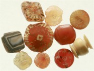Ausgrabungen Lots
10 Sassanidenperlen, davon 8 Carneol-Perlen